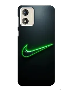 Чехол для Motorola MOTO E13 с картинкой «Неоновый контур Nike»