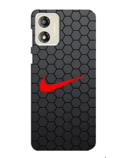 Чехол для Motorola MOTO E13 с картинкой «Nike — карбоновая сетка»