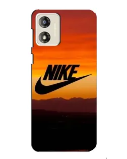 Чехол для Motorola MOTO E13 с картинкой «Nike — вечерний горизонт»