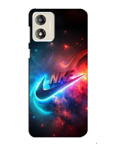 Чехол для Motorola MOTO E13 с картинкой «Огненный логотип Nike»