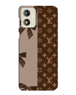 Чехол для Motorola MOTO E13 с картинкой «Louis Vuitton — банты»
