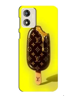 Чехол для Motorola MOTO E13 с картинкой «Мороженое от LV»