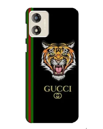Чехол для Motorola MOTO E13 с картинкой «Тигр Gucci»
