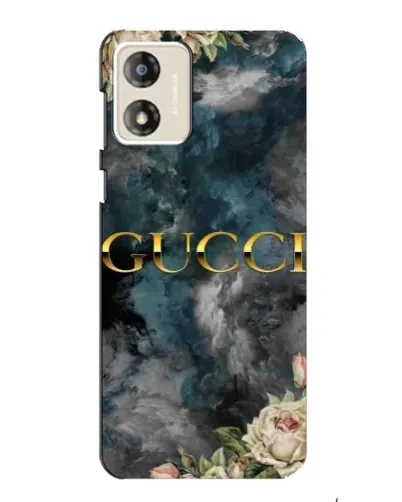 Чехол для Motorola MOTO E13 с картинкой «Абстрактные цветы Gucci»
