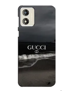 Чехол для Motorola MOTO E13 с картинкой «Gucci — морской прибой»