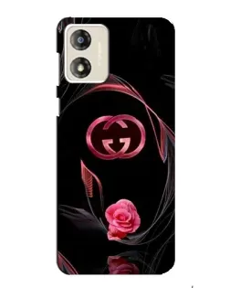 Чехол для Motorola MOTO E13 с картинкой «Gucci — неоновая роза»