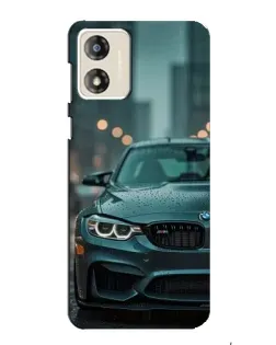 Чехол для Motorola MOTO E13 с картинкой «BMW в огнях города»