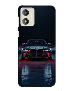 Чехол для Motorola MOTO E13 с картинкой «BMW на мокрой дороге»