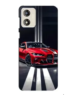 Чехол для Motorola MOTO E13 с картинкой «Красная BMW на дороге»