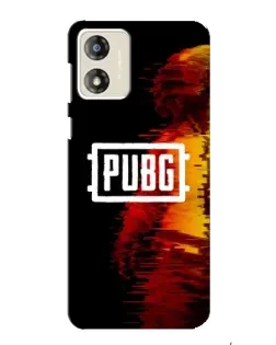 Чехол для Motorola MOTO E13 с картинкой «Яркий логотип PUBG»