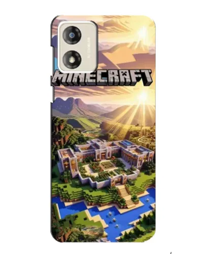 Чехол для Motorola MOTO E13 с картинкой «Minecraft панорама»
