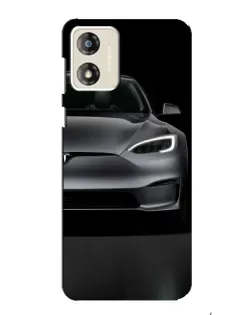 Чехол для Motorola MOTO E13 с картинкой «Tesla Model S Look»