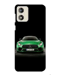 Чехол для Motorola MOTO E13 с картинкой «Mercedes — неоновый лого»