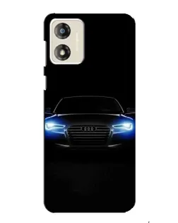 Чехол для Motorola MOTO E13 с картинкой «Audi в неоне»