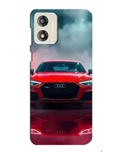 Чехол для Motorola MOTO E13 с картинкой «Audi RS — красный стиль»