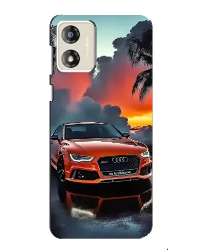 Чехол для Motorola MOTO E13 с картинкой «Audi — закат»