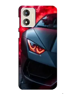 Чехол для Motorola MOTO E13 с картинкой «Lamborghini красное сияние»