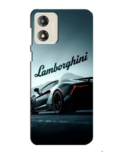 Чехол для Motorola MOTO E13 с картинкой «Классическая надпись Lamborghini»