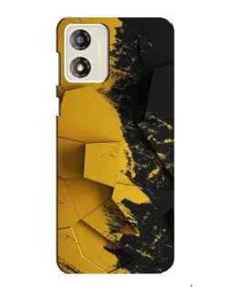 Чехол для Motorola MOTO E13 с картинкой «Золотые осколки геометрии»