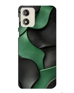 Чехол для Motorola MOTO E13 с картинкой «Зеленые кожаные волны»