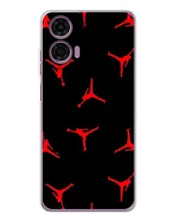 Чехол для Motorola Moto E14 с картинкой «Jordan Red Pattern» Чехол для Motorola Moto E14 с картинкой «Jordan Red Pattern»