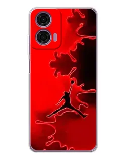Чехол для Motorola Moto E14 с картинкой «Jordan Red Smoke»