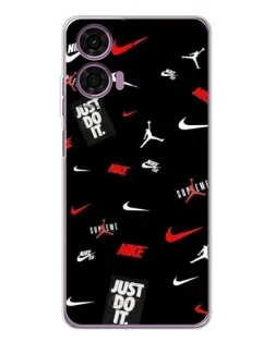 Чехол для Motorola Moto E14 с картинкой «Nike Mix Pattern»