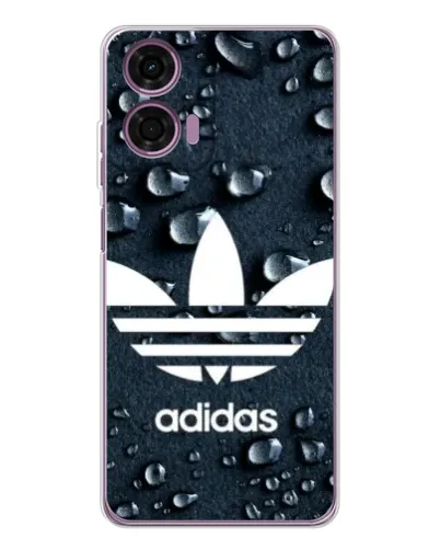 Чехол для Motorola Moto E14 с картинкой «Adidas Trefoil Blue»