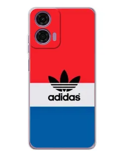 Чехол для Motorola Moto E14 с картинкой «Ретро блоки Adidas»