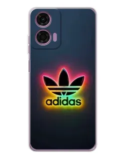 Чехол для Motorola Moto E14 с картинкой «Неоновый Adidas»