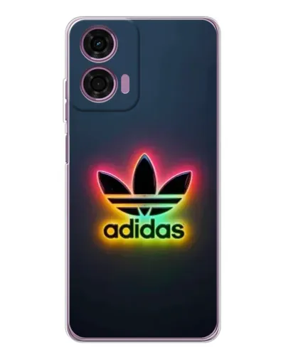 Чехол для Motorola Moto E14 с картинкой «Неоновый Adidas»