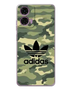Чехол для Motorola Moto E14 с картинкой «Милитари стиль Adidas»