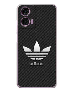 Чехол для Motorola Moto E14 с картинкой «Adidas Карбоновая текстура»