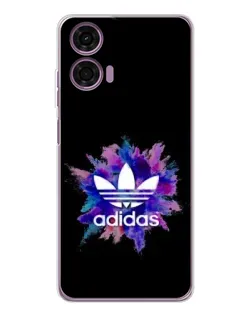 Чехол для Motorola Moto E14 с картинкой «Взрыв красок Adidas»