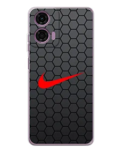 Чехол для Motorola Moto E14 с картинкой «Nike — карбоновая сетка» Чехол для Motorola Moto E14 с картинкой «Nike — карбоновая сетка»