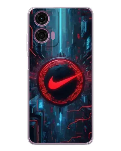 Чехол для Motorola Moto E14 с картинкой «Техногенный стиль Nike» Чехол для Motorola Moto E14 с картинкой «Техногенный стиль Nike»