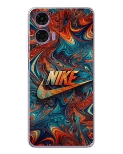 Чехол для Motorola Moto E14 с картинкой «Nike в абстракции»