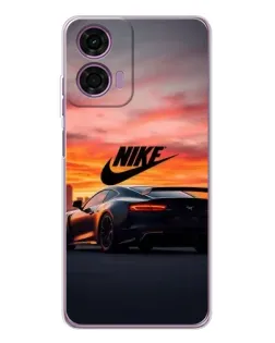 Чехол для Motorola Moto E14 с картинкой «Nike и суперкар»