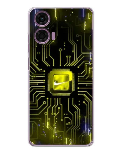 Чехол для Motorola Moto E14 с картинкой «Nike — золотая искра» Чехол для Motorola Moto E14 с картинкой «Nike — золотая искра»