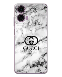 Чехол для Motorola Moto E14 с картинкой «Gucci — мраморный шик»