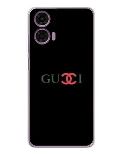 Чехол для Motorola Moto E14 с картинкой «Gucci — красный градиент»