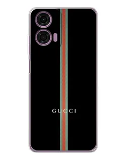 Чехол для Motorola Moto E14 с картинкой «Gucci — строгая линия»