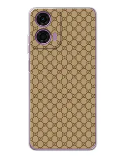 Чехол для Motorola Moto E14 с картинкой «Gucci — классический беж»