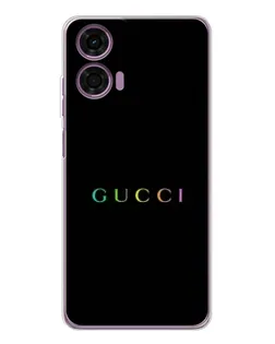 Чехол для Motorola Moto E14 с картинкой «Gucci — неоновый минимализм»