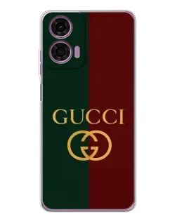 Чехол для Motorola Moto E14 с картинкой «Gucci — темно-зеленый градиент»