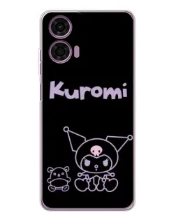 Чехол для Motorola Moto E14 с картинкой «Kuromi — черный минимализм» Чехол для Motorola Moto E14 с картинкой «Kuromi — черный минимализм»