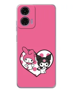 Чохол для Motorola Moto E14 з картинкою «Kuromi та My Melody» Чохол для Motorola Moto E14 з картинкою «Kuromi та My Melody»