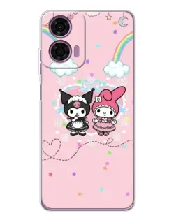 Чохол для Motorola Moto E14 з картинкою «My Melody та Kuromi» Чохол для Motorola Moto E14 з картинкою «My Melody та Kuromi»
