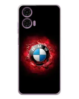 Чехол для Motorola Moto E14 с картинкой «Логотип BMW — вспышка»