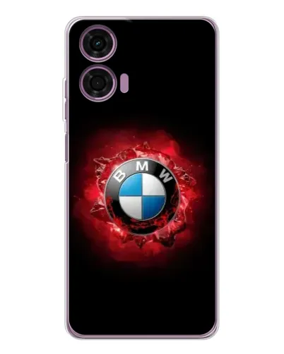 Чехол для Motorola Moto E14 с картинкой «Логотип BMW — вспышка»